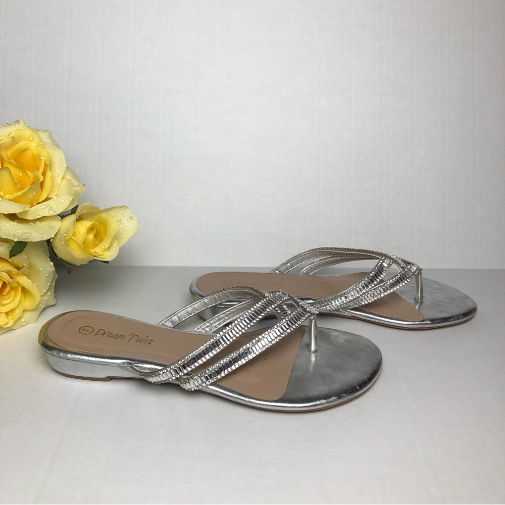 Dream Pairs Women Fashion Rhinestone Design Slides Sandals - Picture 4 of 5